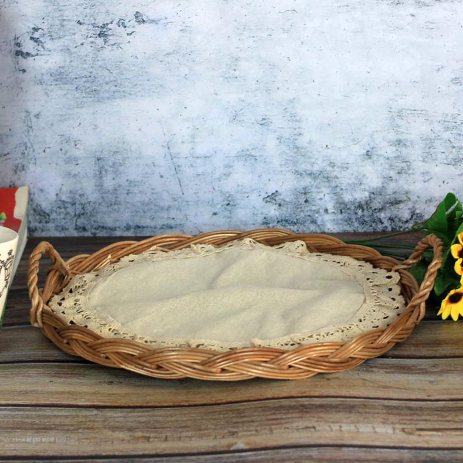 Rattan Tray Handle - Tampa de Cúpula para Alimentos e