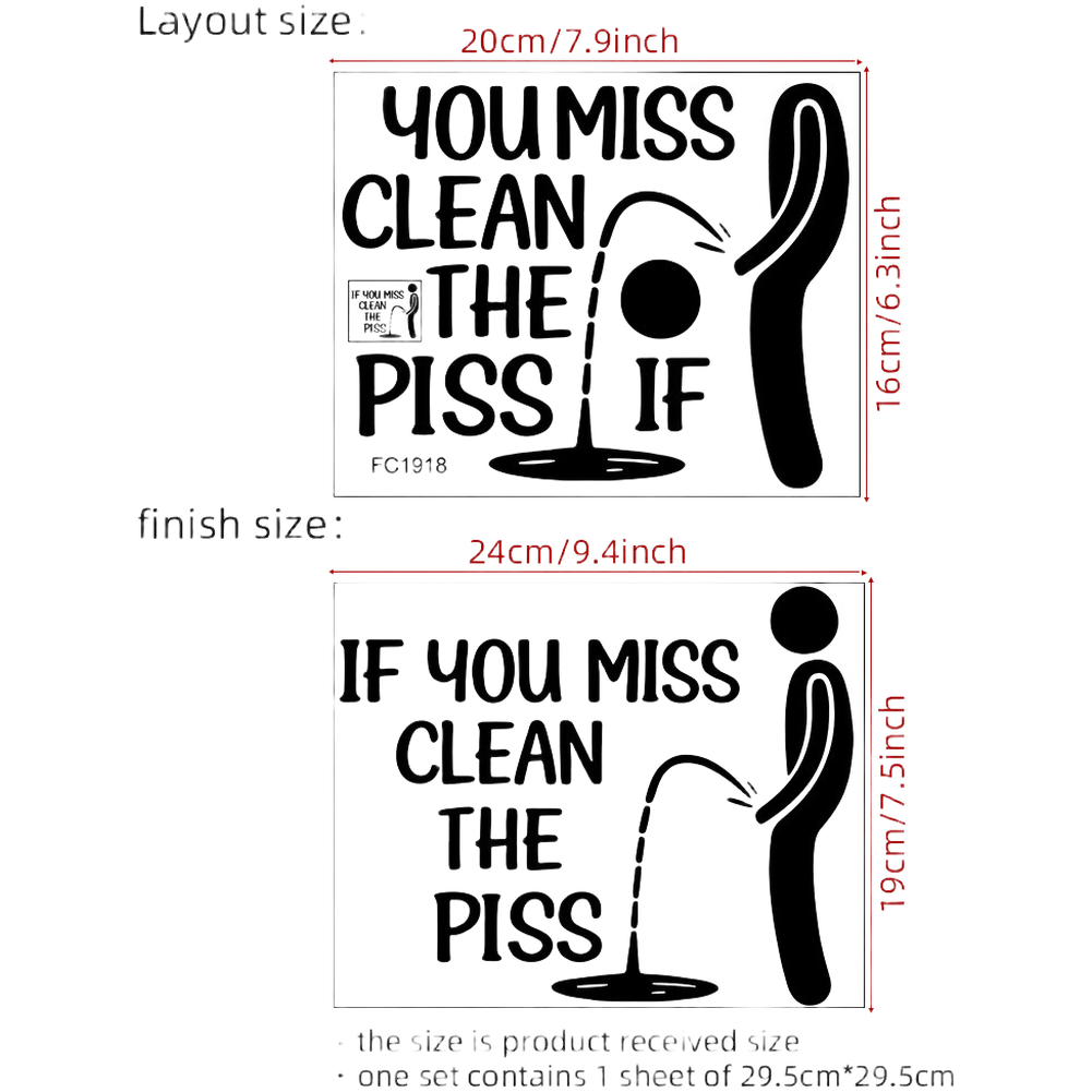 Interior Design Language - Conjunto de Adesivos Indicadores de Banheiro