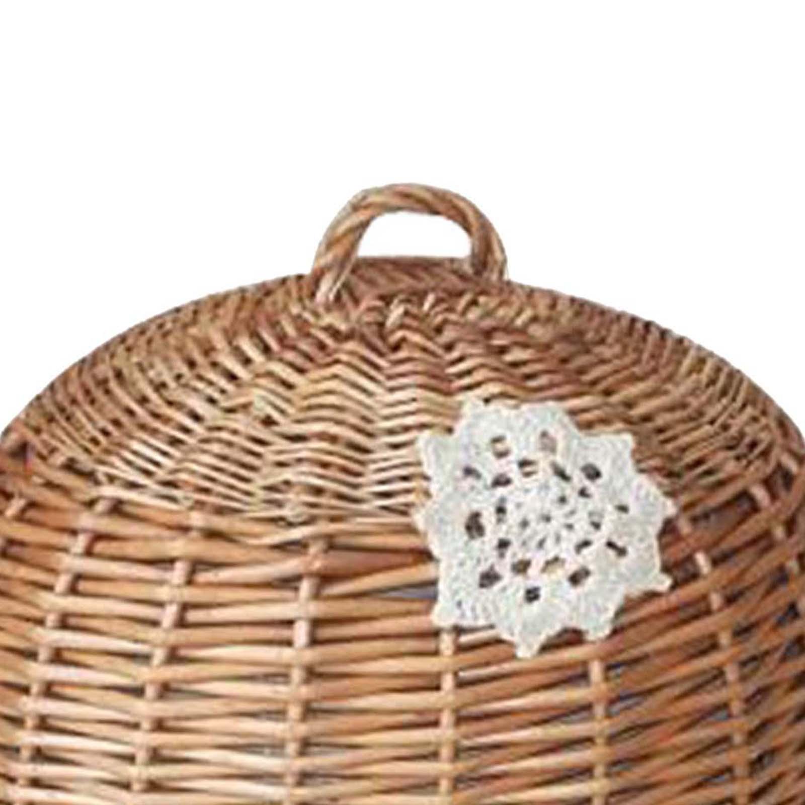Rattan Tray Handle - Tampa de Cúpula para Alimentos e