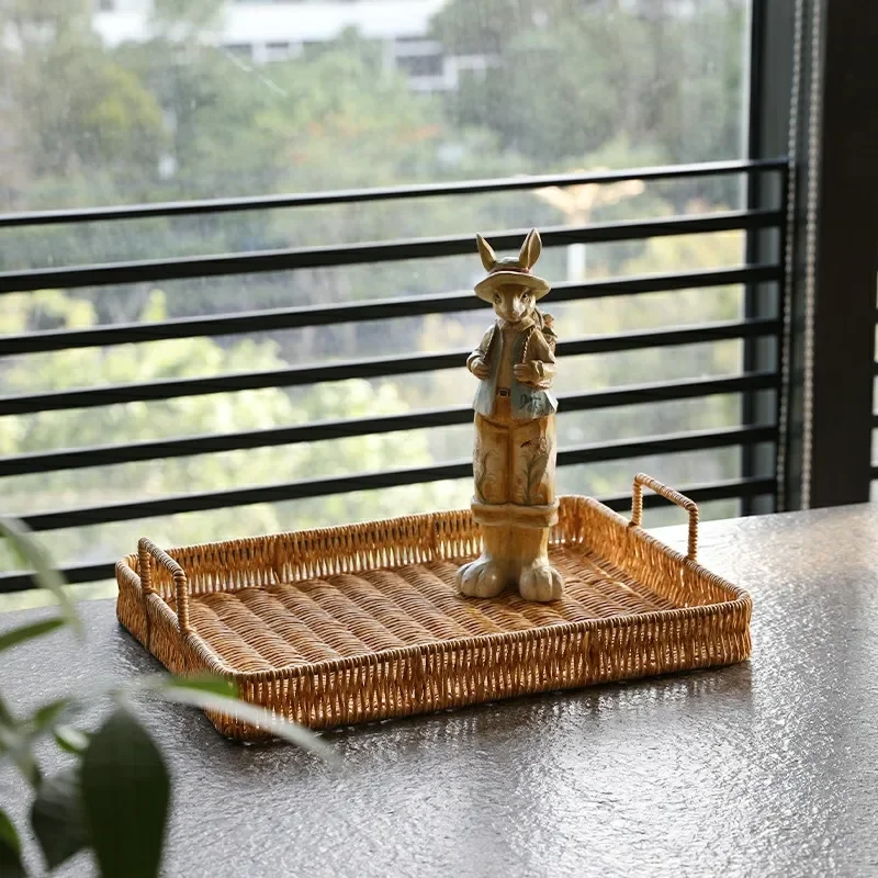 Bandeja de armazenamento de pl - Rattan Tray Handle avaliação e preço