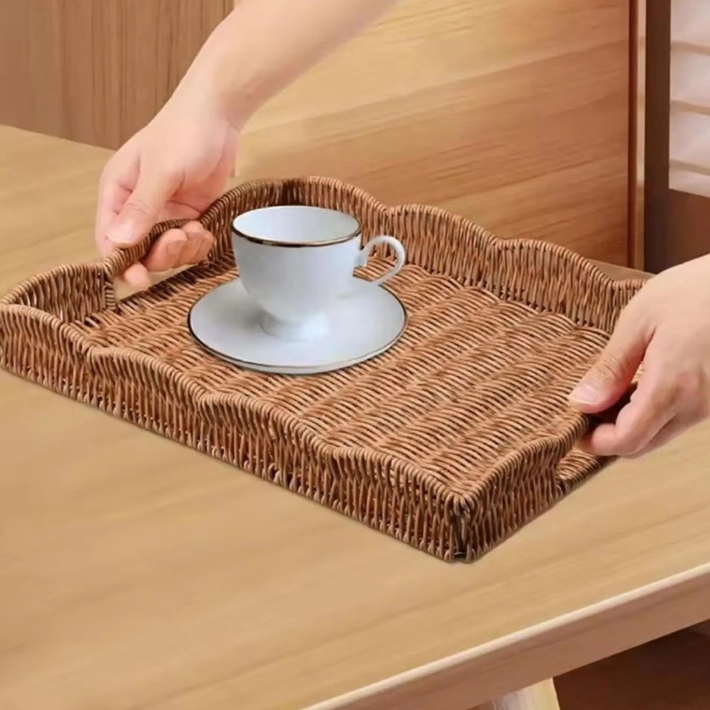 Bandeja de Armazenamento em Ra - Rattan Tray Handle avaliação e preço