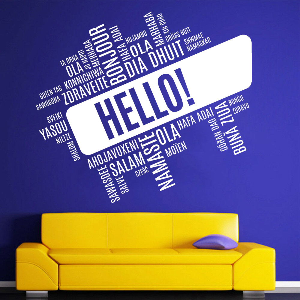 Olá língua estrangeira decalqu - Interior Design Language avaliação e preço