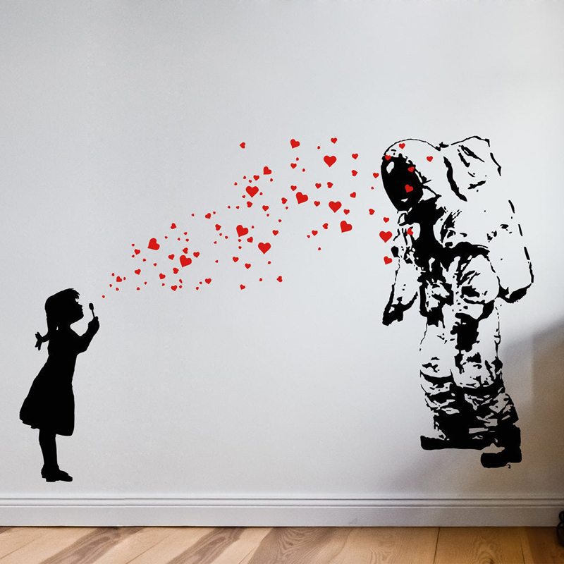 Wall Decal ASTRONAUT & HEART B - Interior Design Layout avaliação e preço