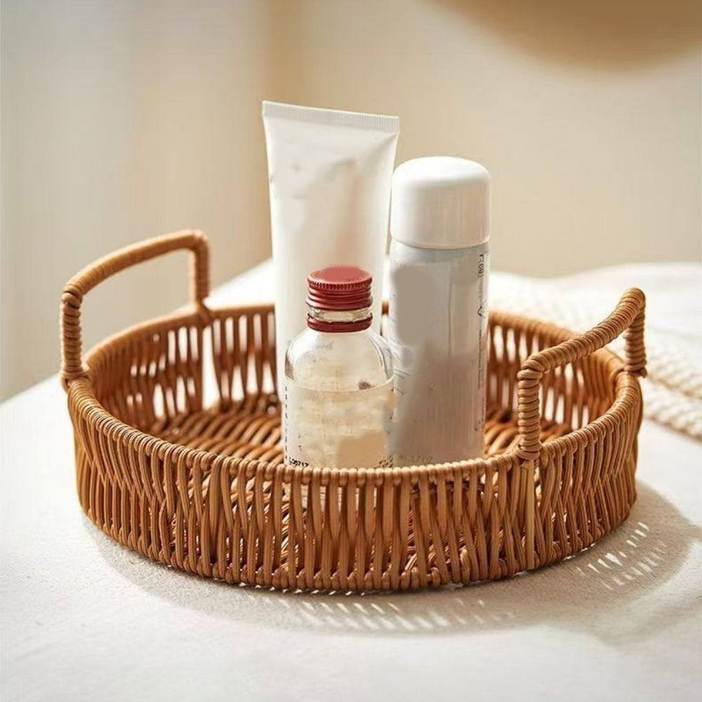 Cesta de Armazenamento Grande  - Rattan Tray Handle avaliação e preço